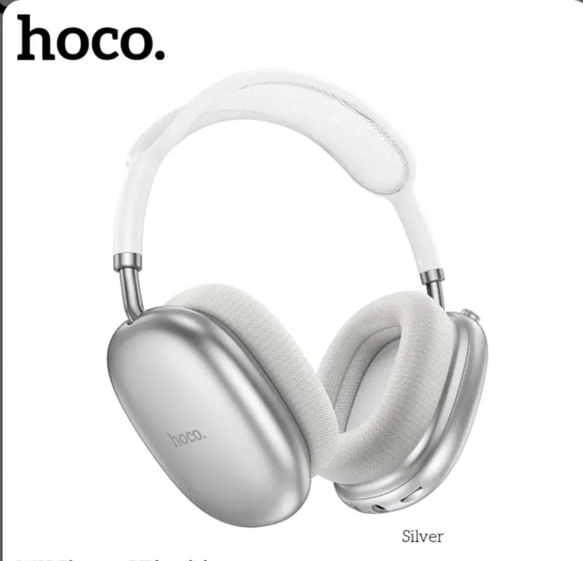 Hoco W35 Max Wireless Bluetooth Headphones (Silver)