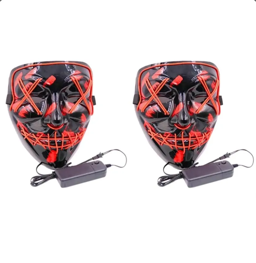 LED Light-Up El Wire Purge Mask